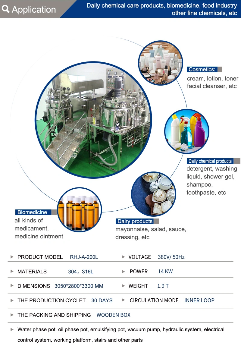 High Shear Dispersing Emulsifer Machine Cream Emulsifier