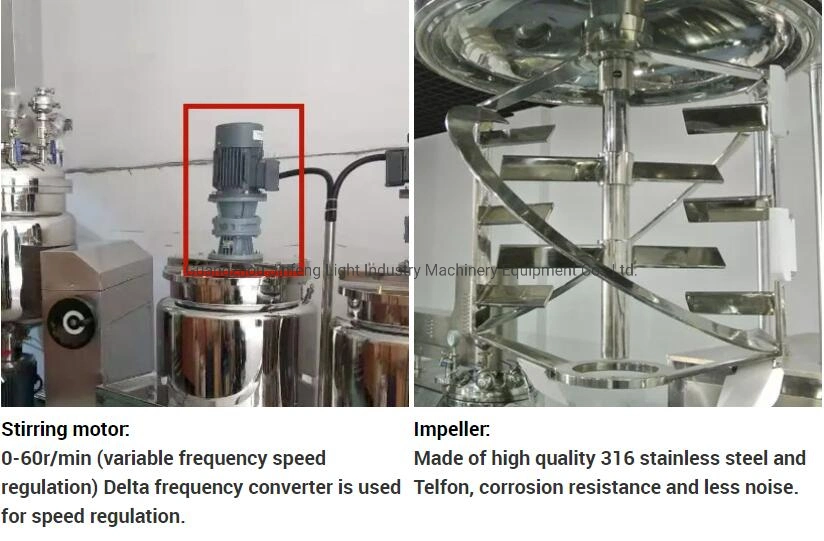 Jf-a Blender Boiler for Face Cream Vacuum Mixing Equipment Homogenizing Emulsifier