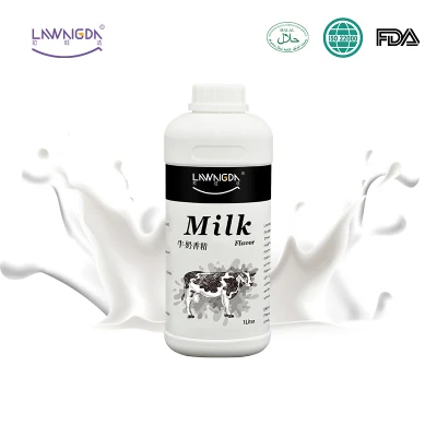 Lawangda Haute Concentré Saveur Alimentaire Liquide Soluble Dans L'eau Pg Arôme Essence Lait Saveur Liquide pour Boulangerie